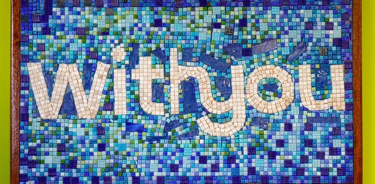 WithYou logo in colourful mosaic design
